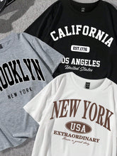 EZwear Set Of 3 Casual And Simple Patterned Loose Women T-Shirts With Round Neckline, Suitable For Sum